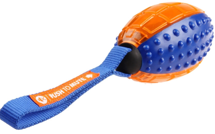 Gigwi- Rugby Push To Mute Solid Ball  Dog Toy