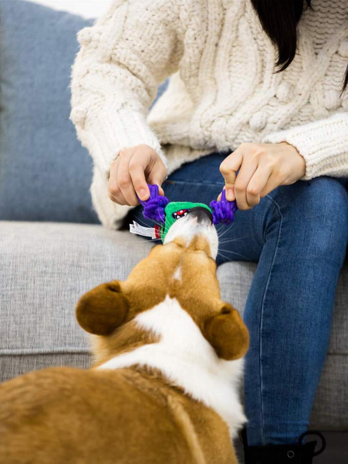 Gigwi Monster Rope Squeaker Inside