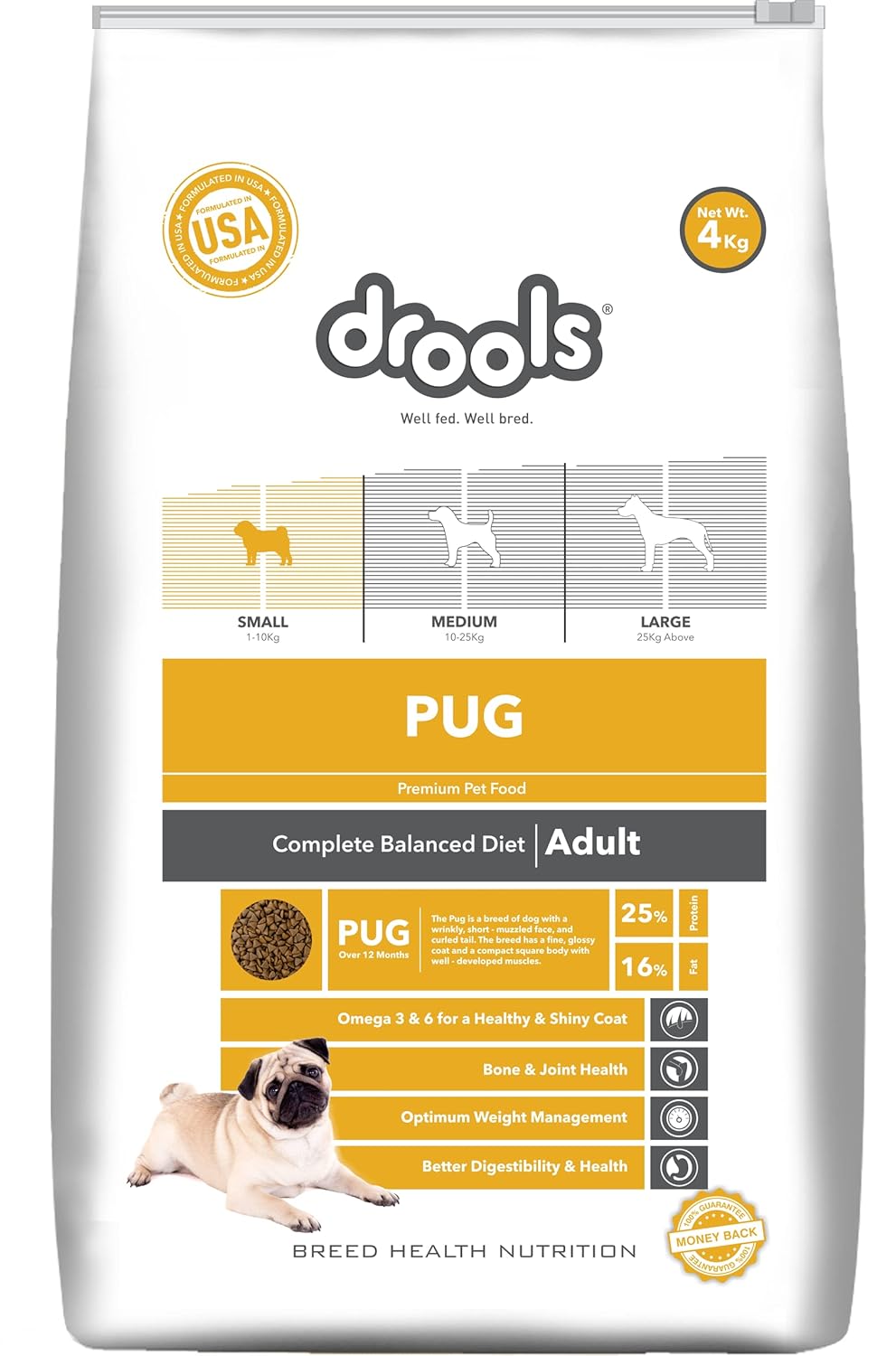 Drools -  Pug Adult Premium Dog Food