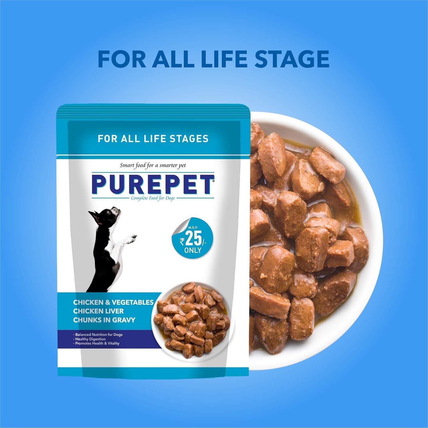 Purepet- Chicken & Vegetable Chunks in Gravy for Adult Dog