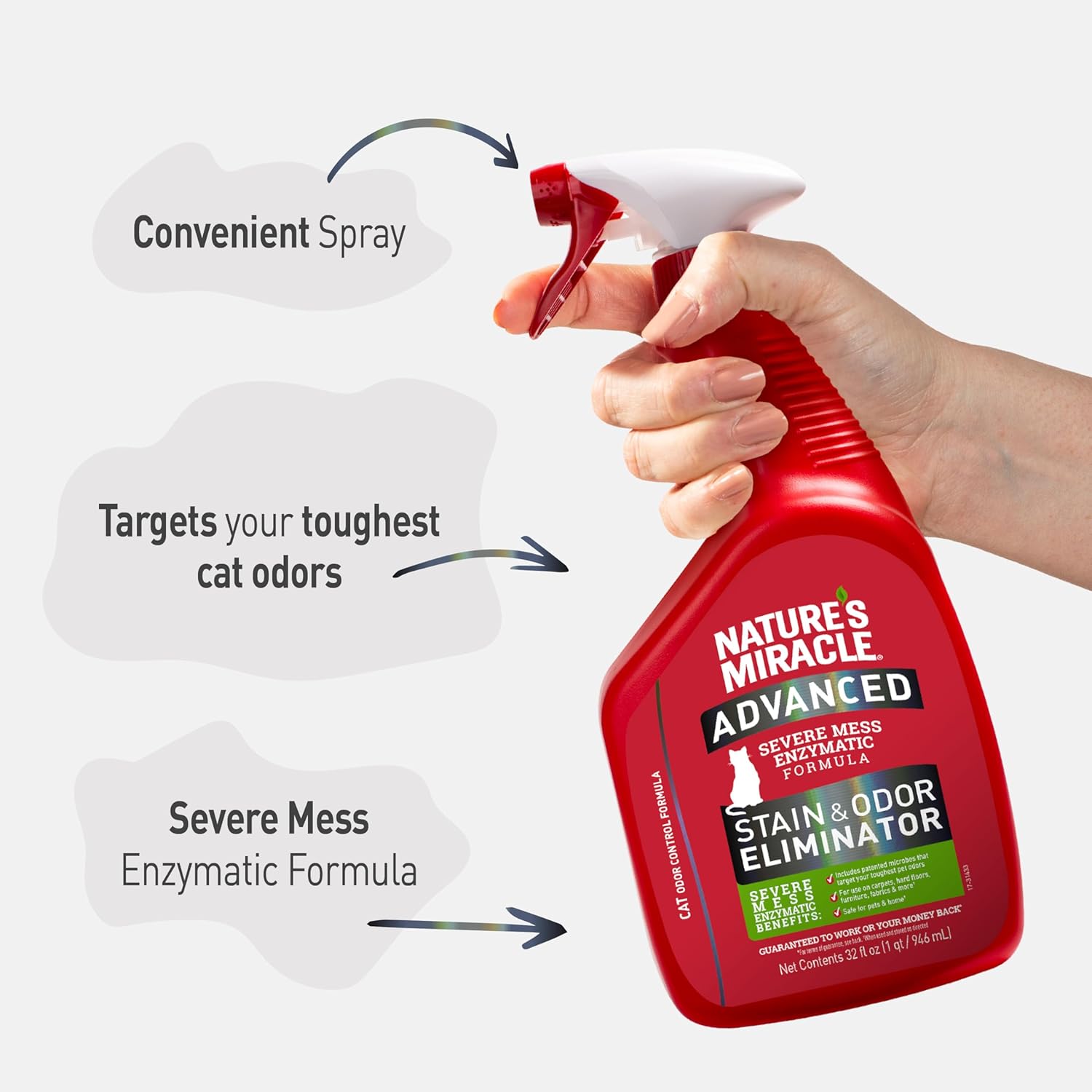 Nature's Miracle-Jfc Advanced Stain & Odour Remover Spray for Cats