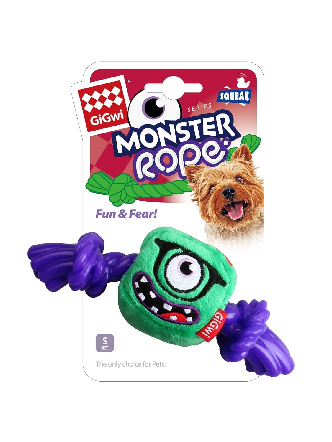Gigwi Monster Rope Squeaker Inside