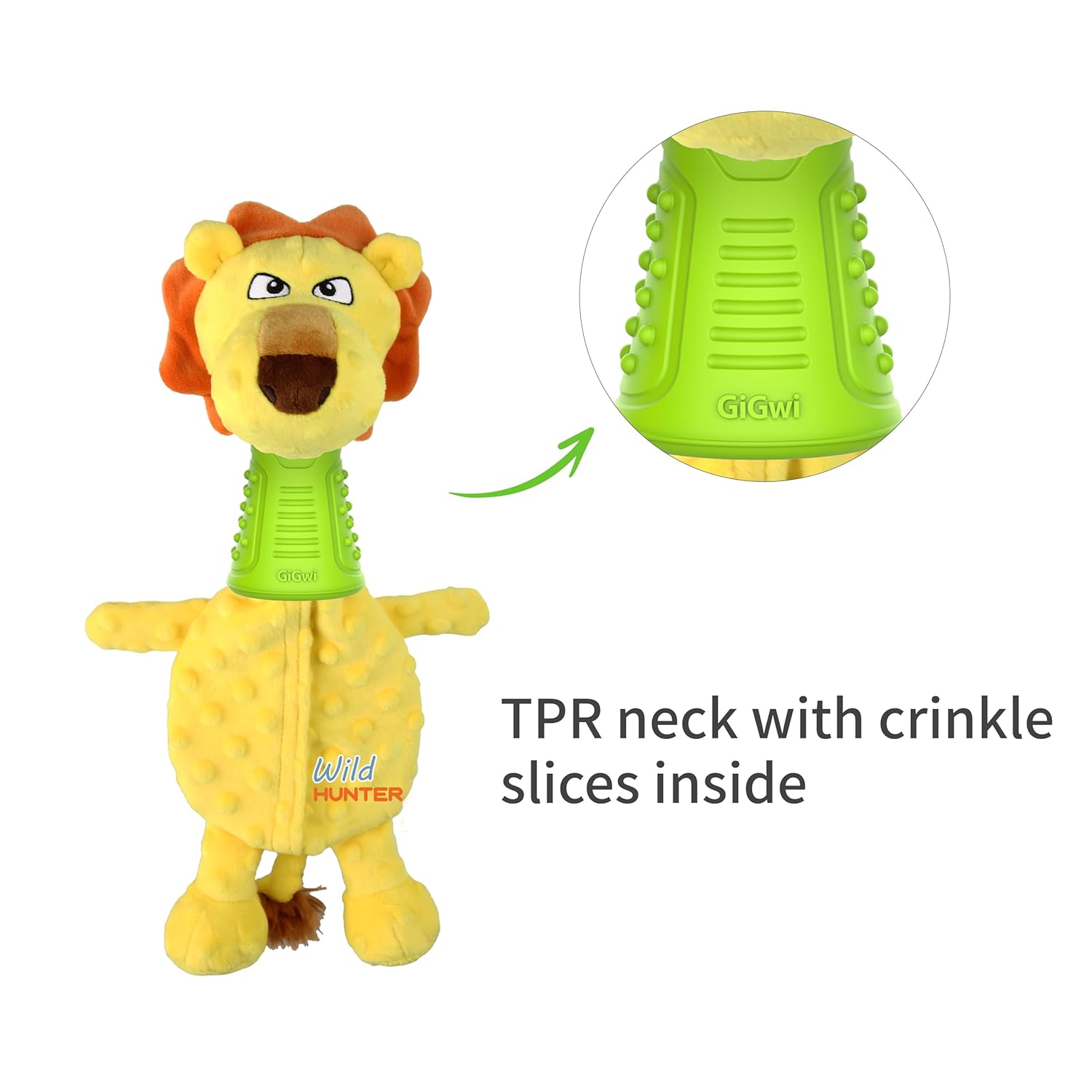 GiGwi Wild Hunter Lion Dog Toy