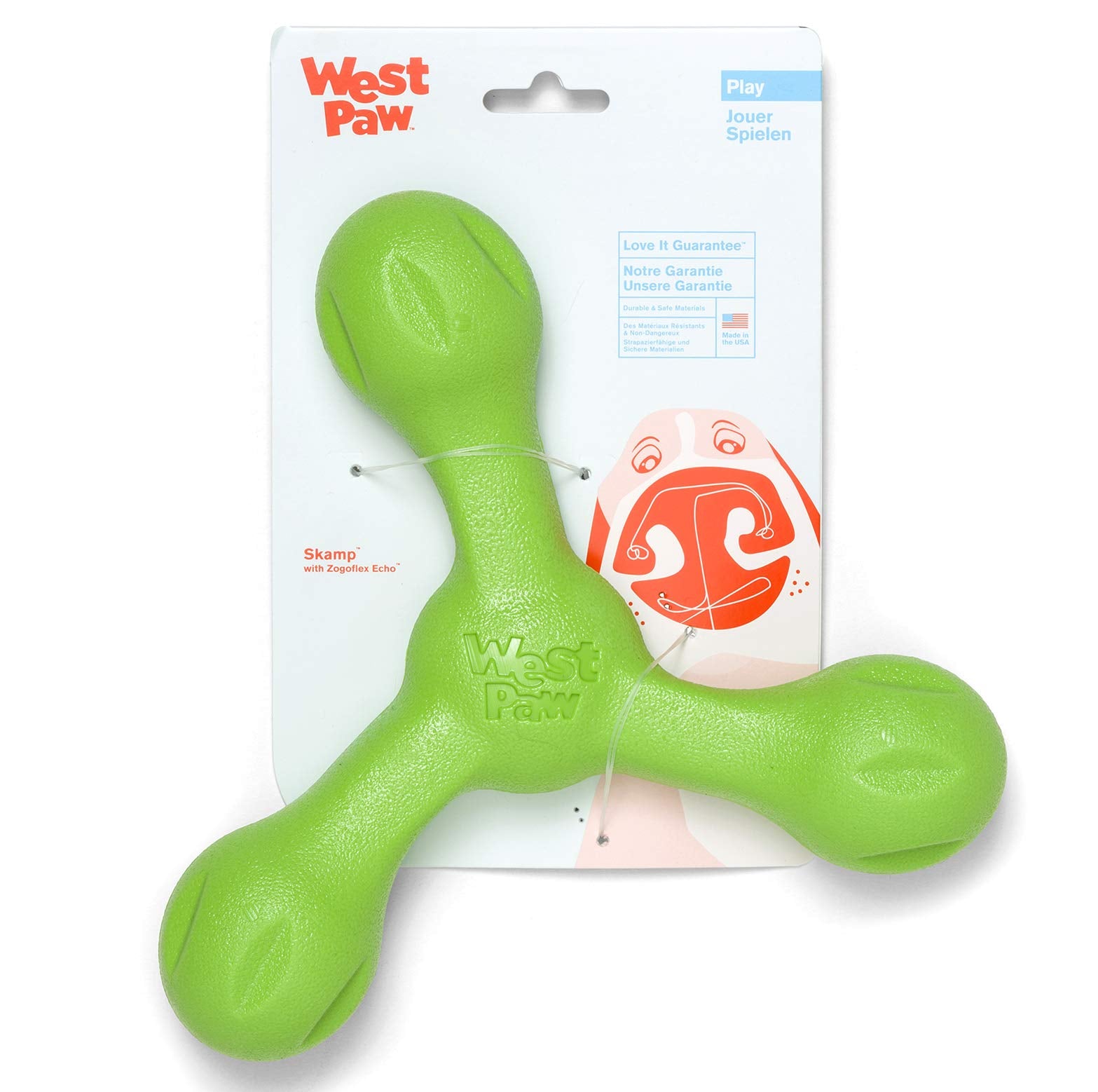West Paw Zogoflex Echo Skamp Fetch Standard Dog Toys