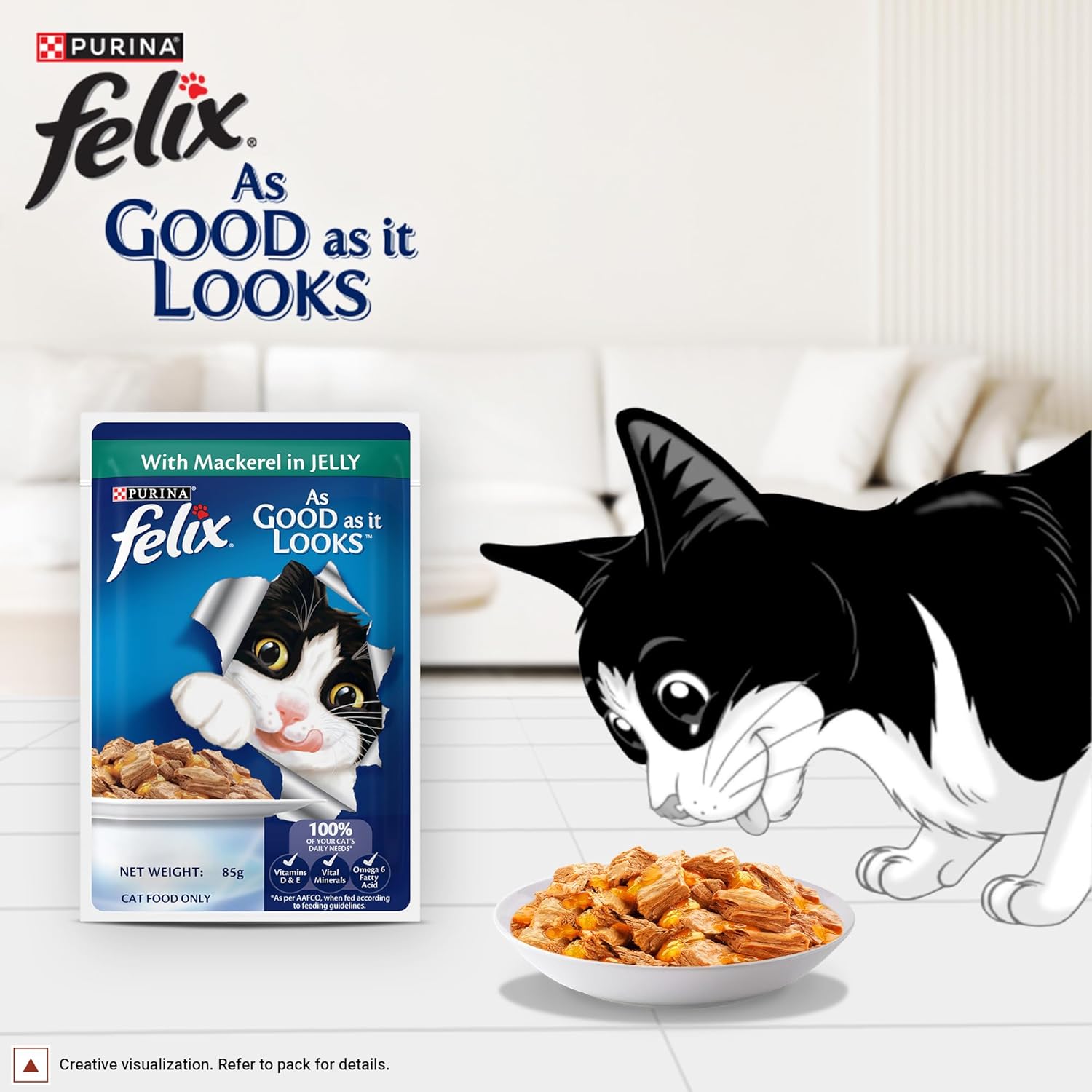 Felix Adult Mackerel In Jelly Cat Wet Food