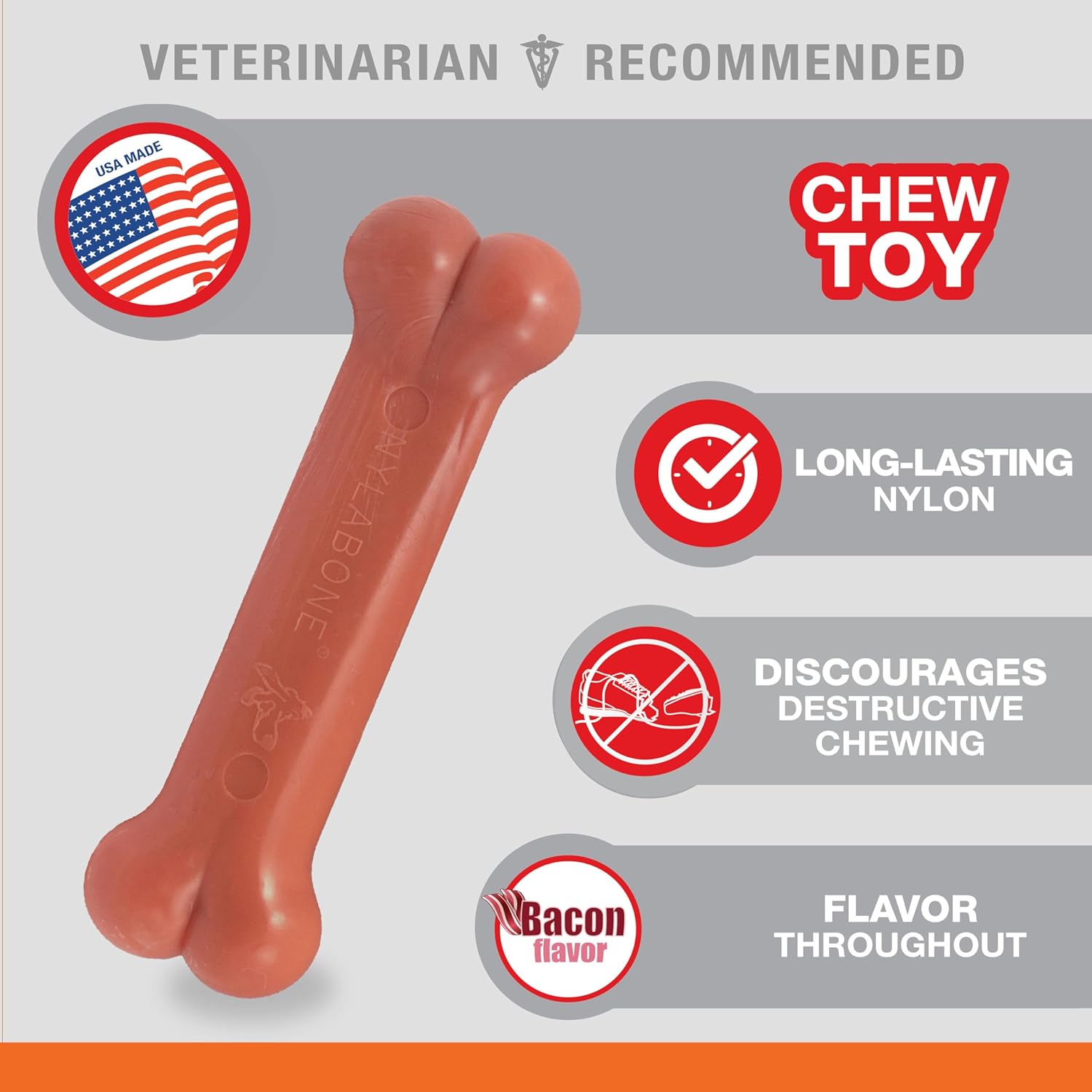 Nylabone Power Chew Toy Bacon