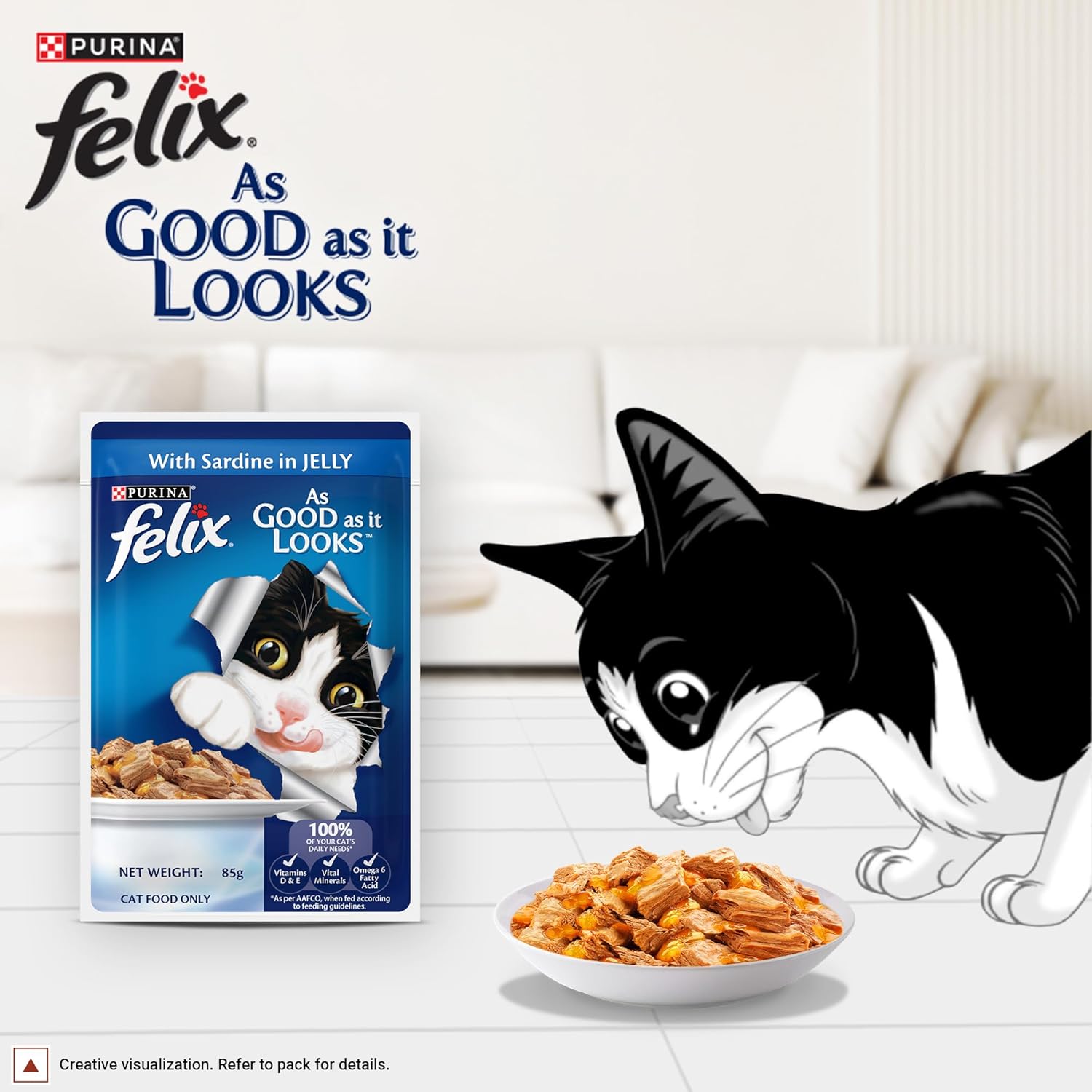Felix Adult Sardine In Jelly Cat Wet Food