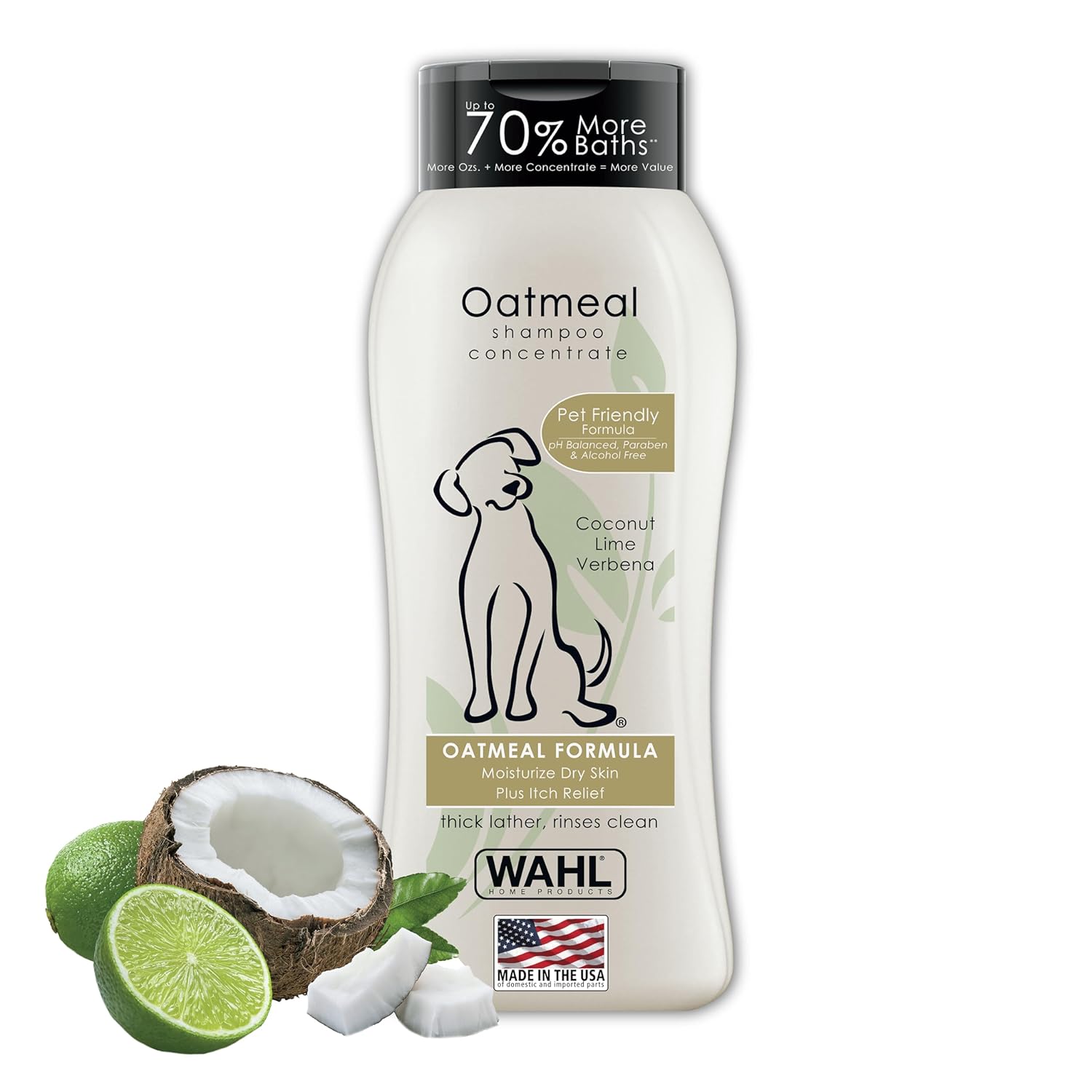 Wahl Oatmeal Dog Shampoo Concentrate Coconut Lime Verbena