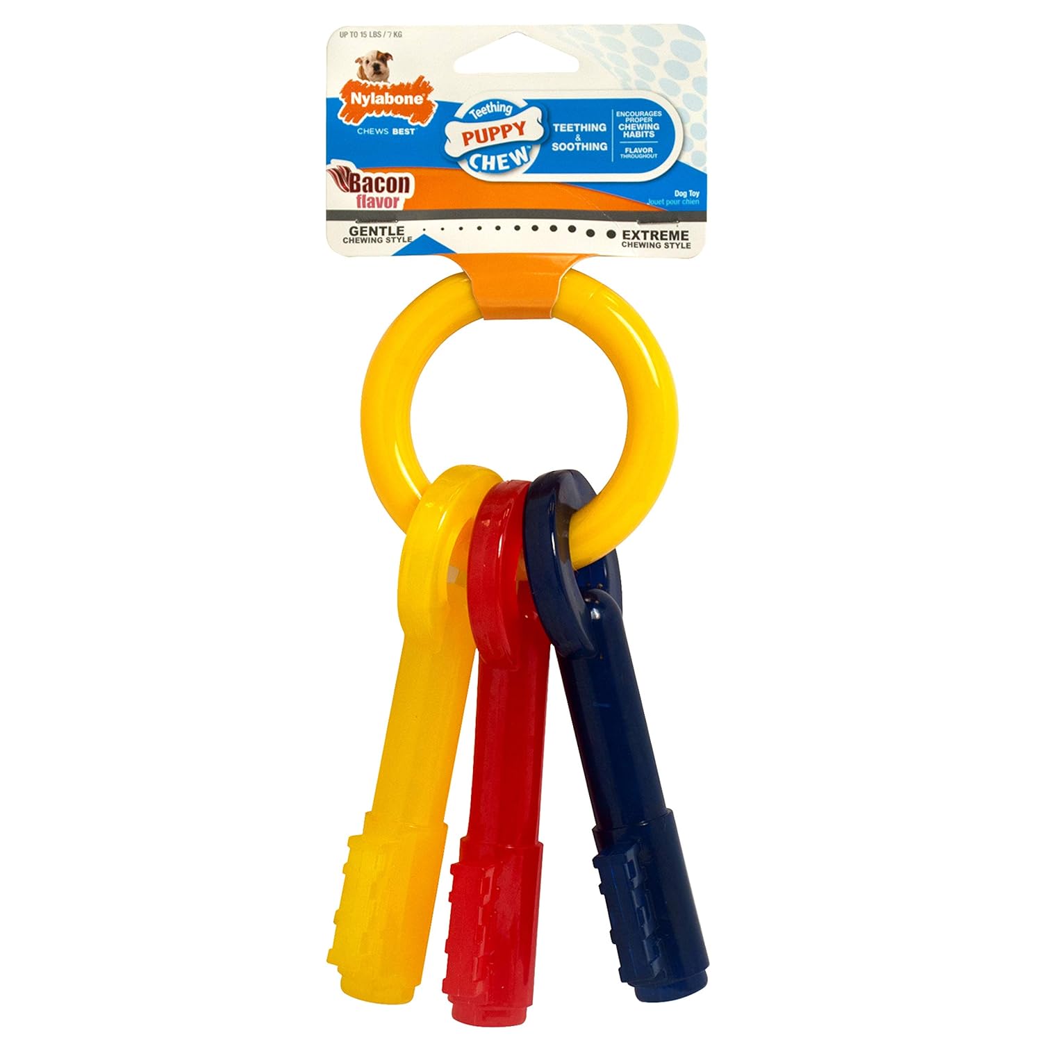 Nylabone Key Ring Bone Puppy Teething Chew Toy
