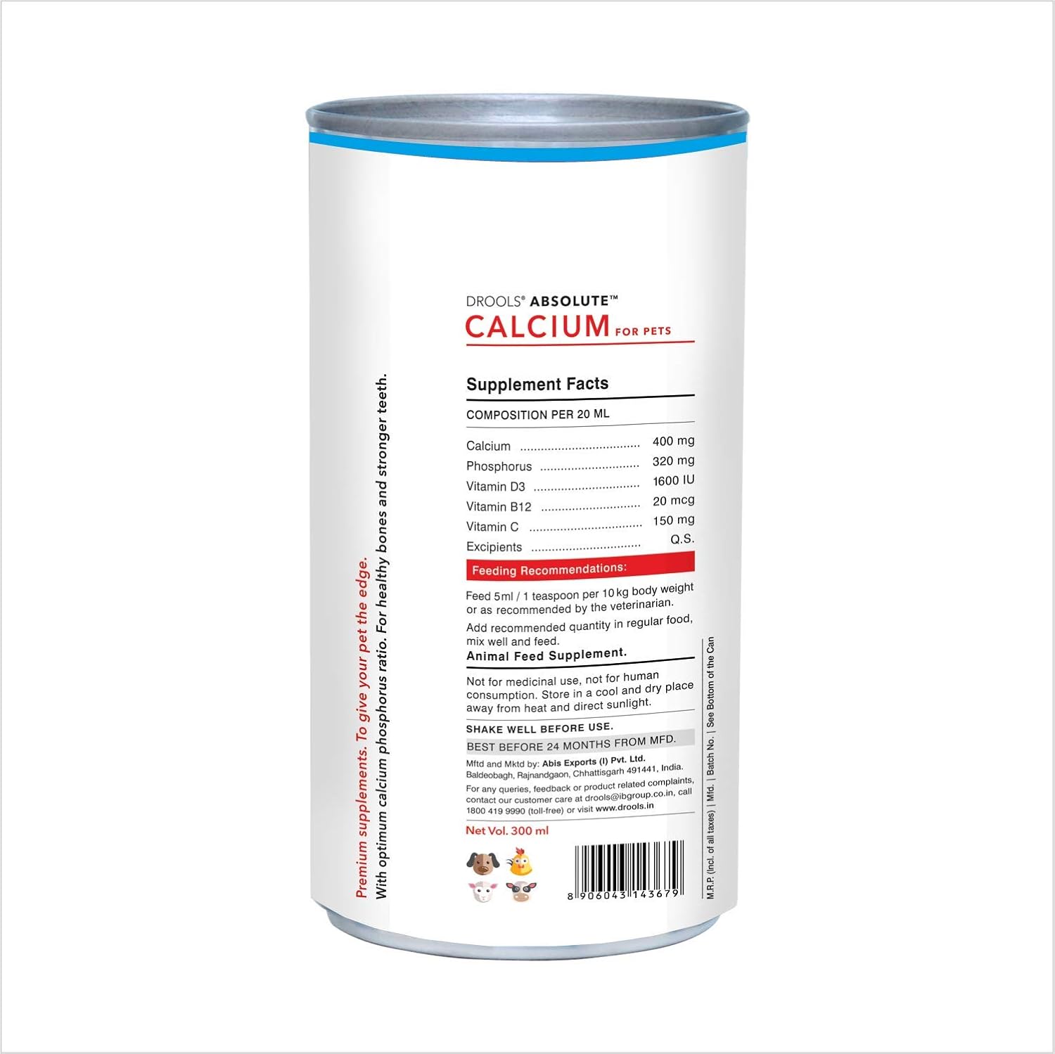 Drools- Absolute Calcium Syrup for Dogs