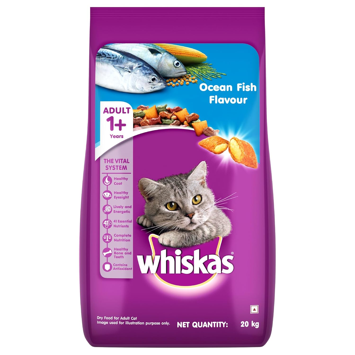 Whiskas – Adult Ocean Fish Cat Dry Food