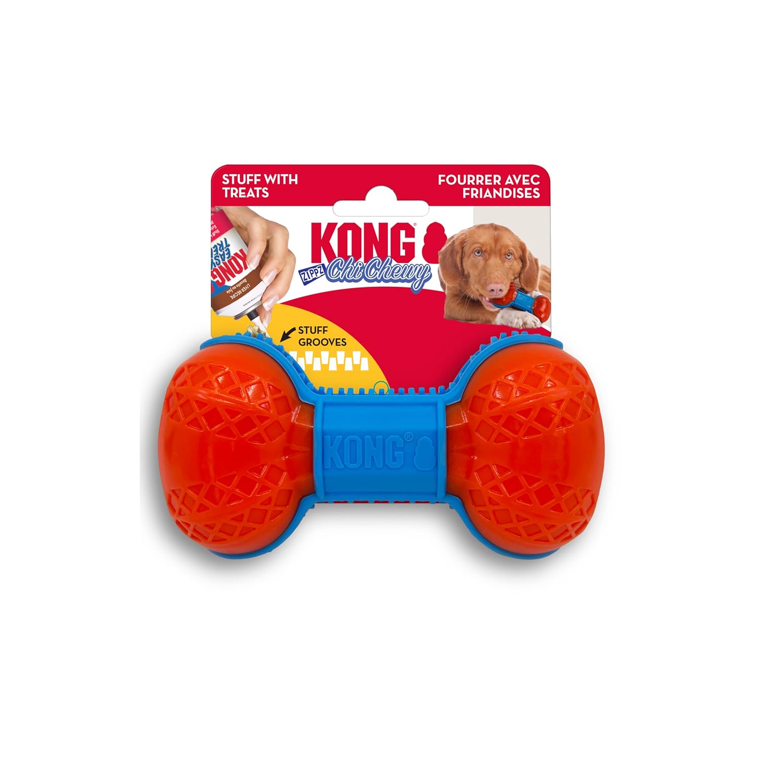 Kong ChiChewy Zippz Bone Chew Toy for Dogs