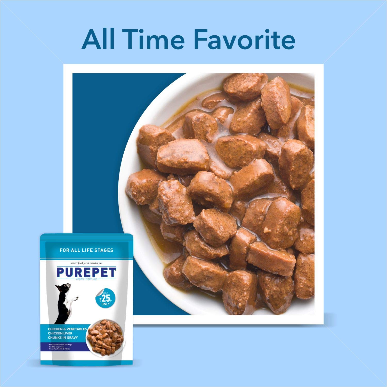 Purepet- Chicken & Vegetable Chunks in Gravy for Adult Dog