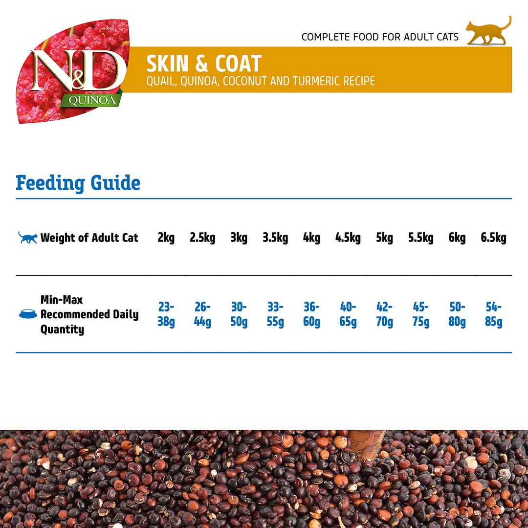 N&D- Quinoa Cat Skin & Coat Quail Adult Dry Food