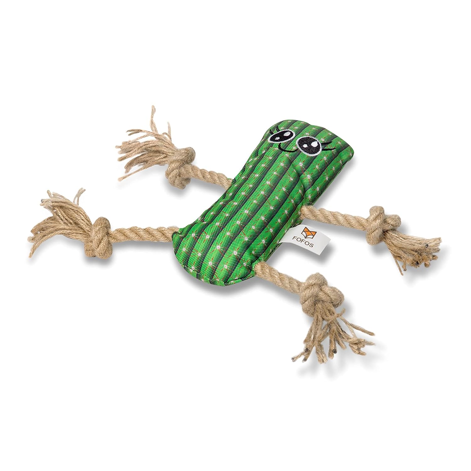 Fofos Cactus Man With Hemp Rope Dog Toy