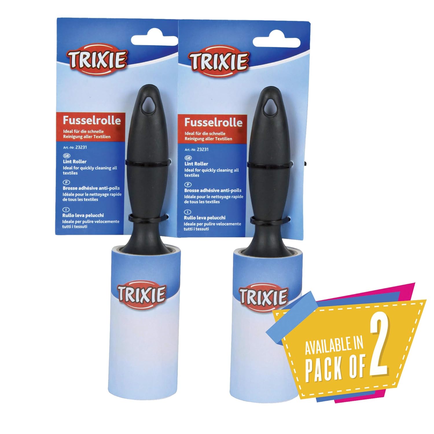 Trixie- Hair and Lint Remover Roller Pack of 2