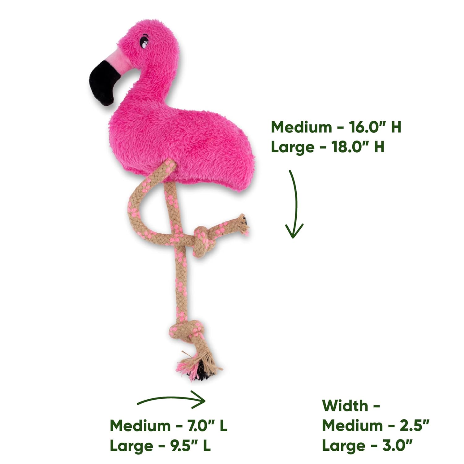 Beco- Dual Material Soft Toy Flamingo