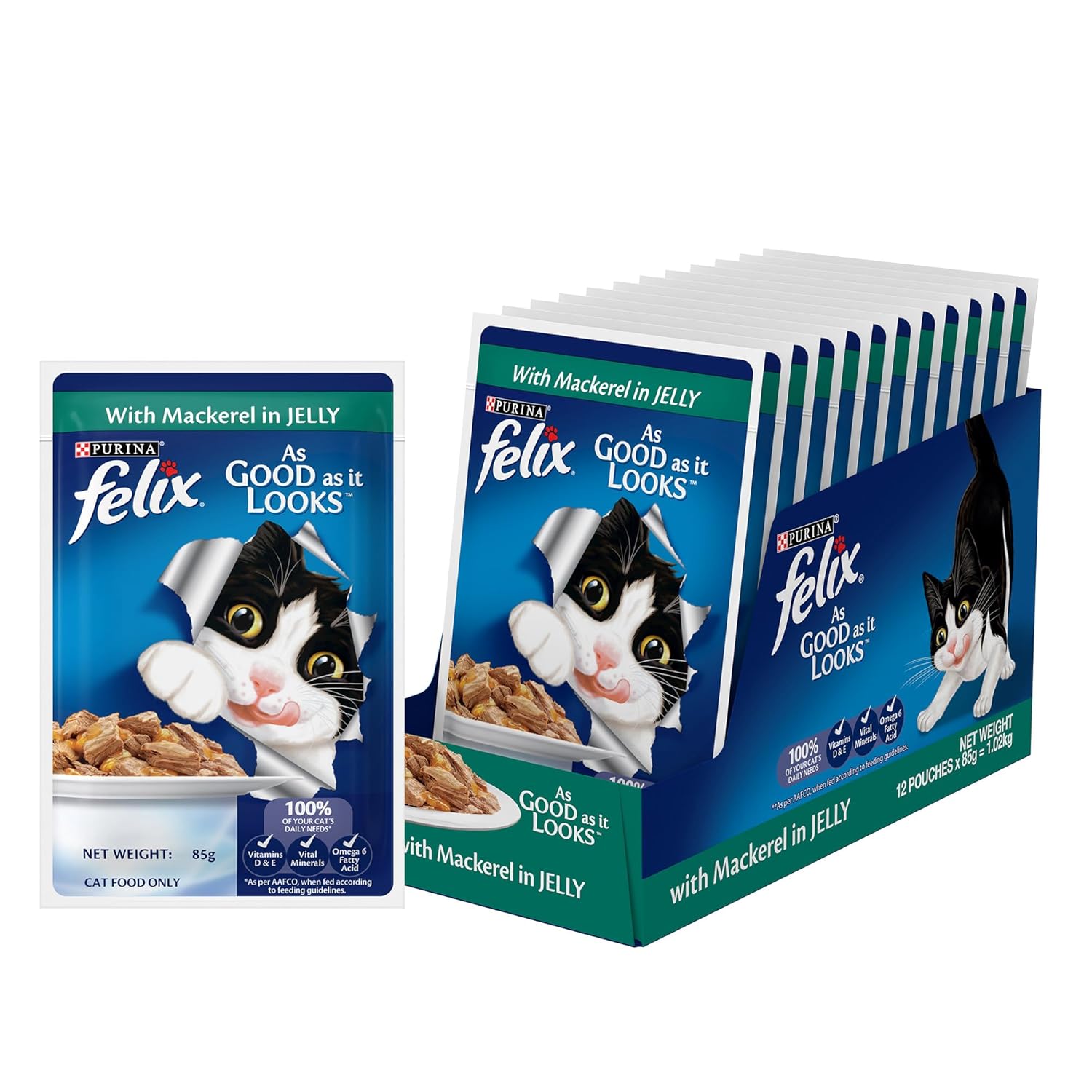 Felix Adult Mackerel In Jelly Cat Wet Food