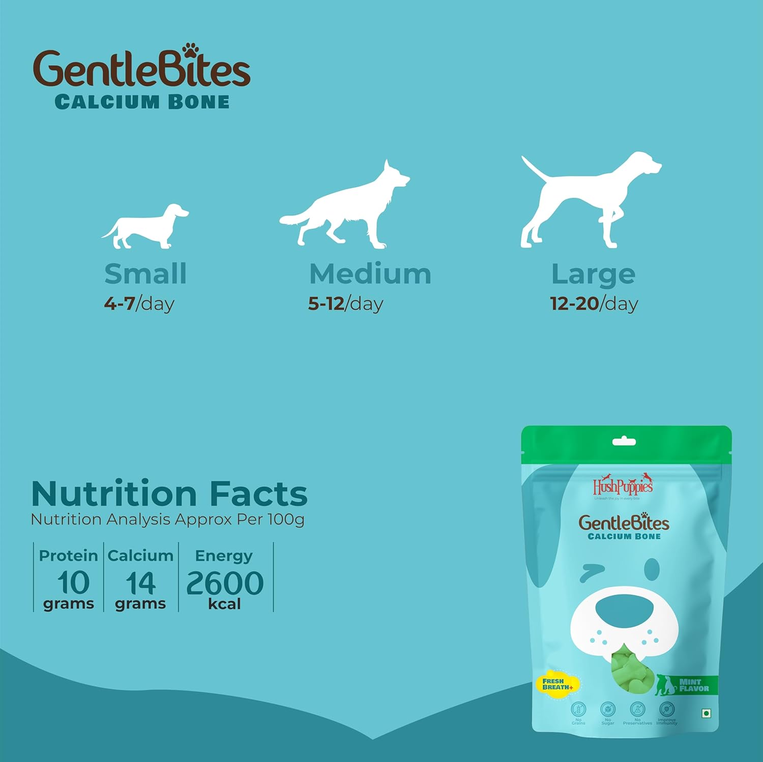 Hushpuppies - Gentle Bites Calcium Bone