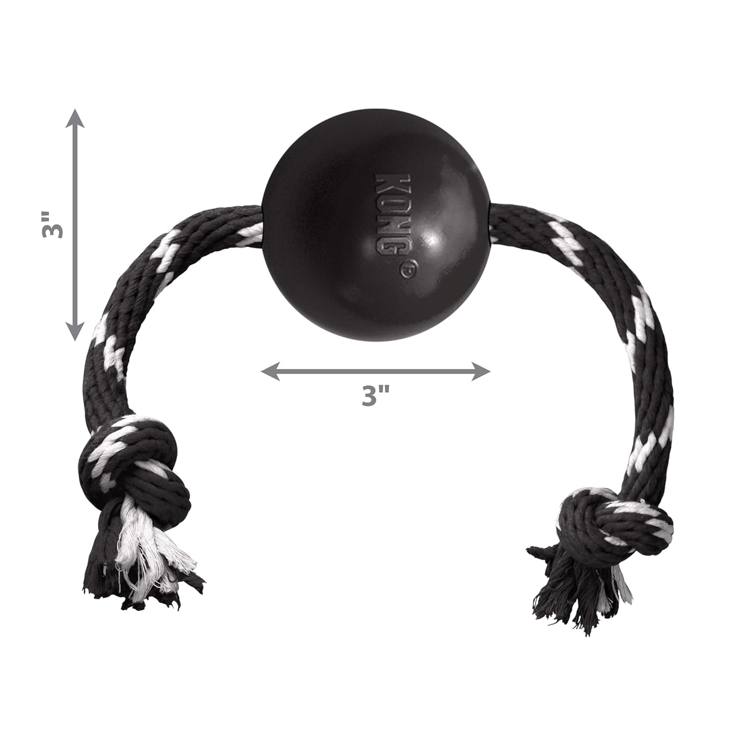 Kong Extreme Ball With Rope for Dogs
