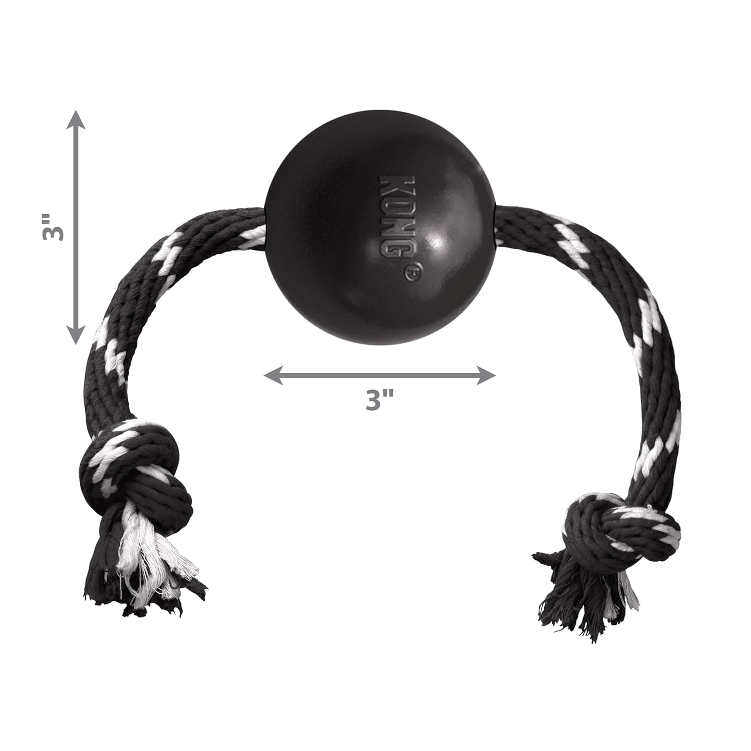 Kong Extreme Ball with Rope Toy for Dogs