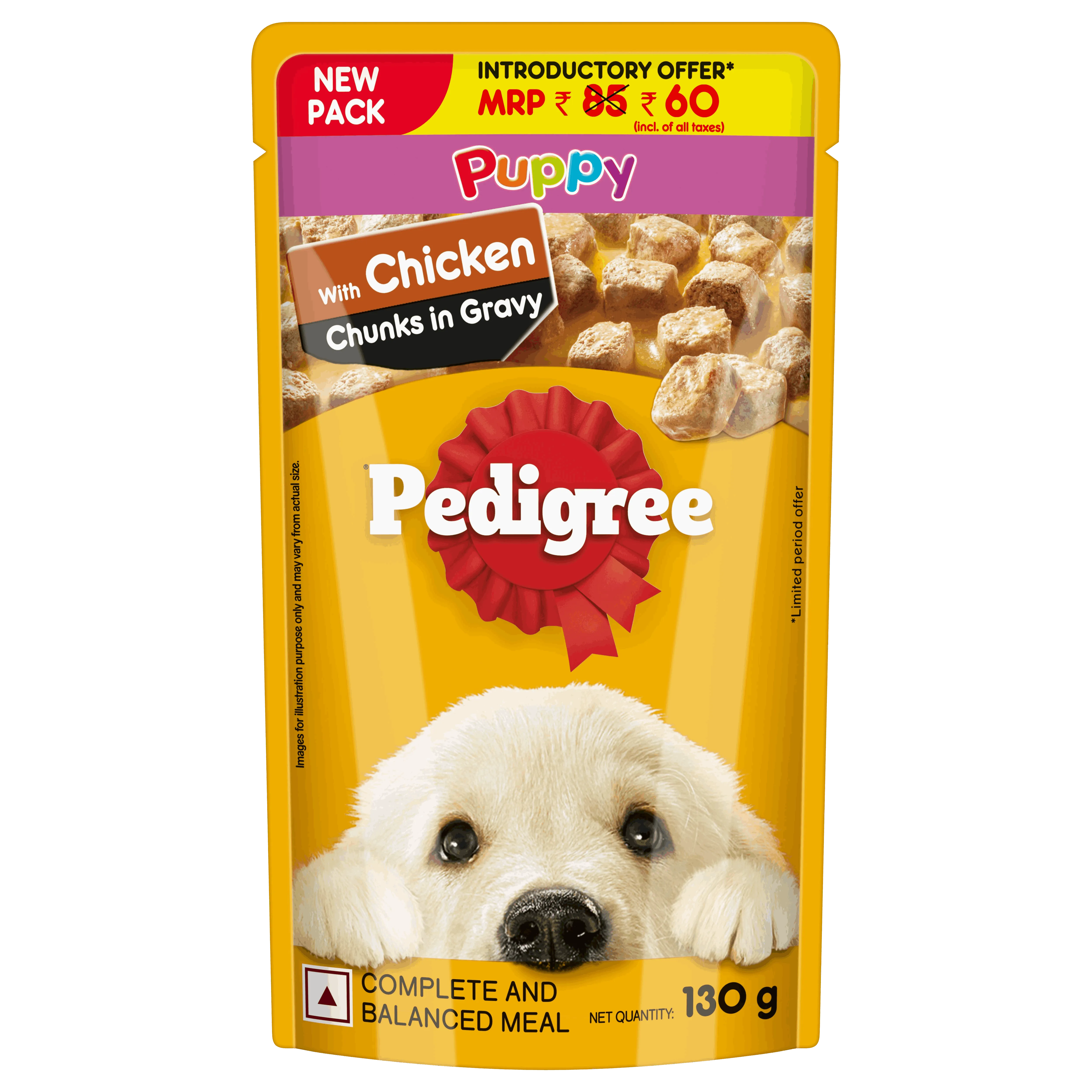 Pedigree-Chicken Chunks Gravy Puppy Dog Food Pouch