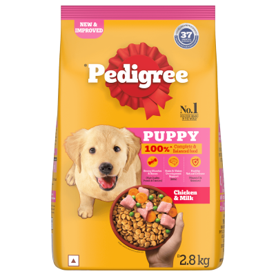Pedigree- Puppy Chicken and Milk Flavour Dry Food for  New Born Dog