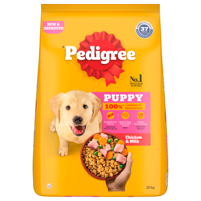 Pedigree- Puppy Chicken and Milk Flavour Dry Food for  New Born Dog