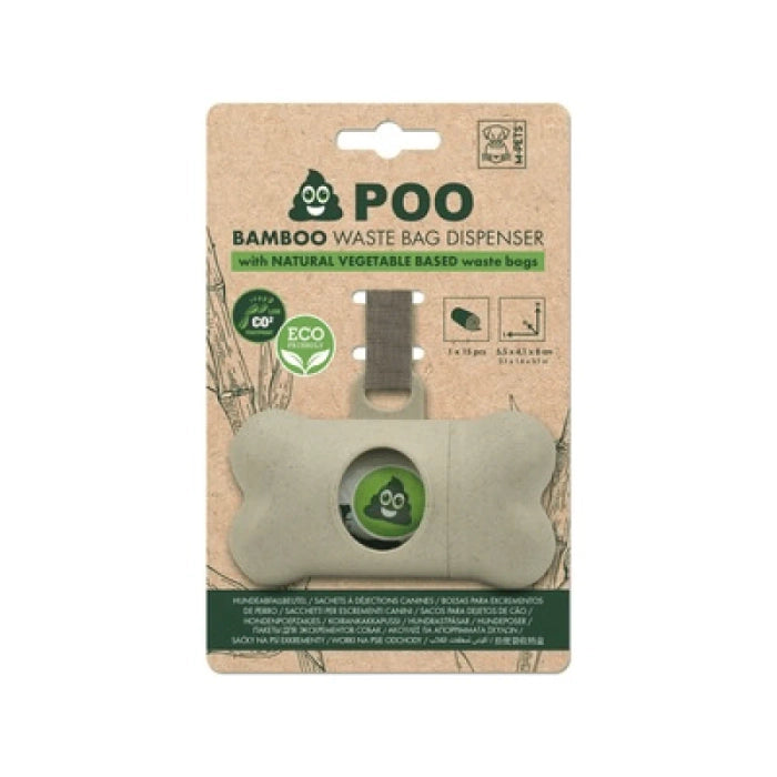 M-Pets Poo Bamboo Waste Bag Dispenser