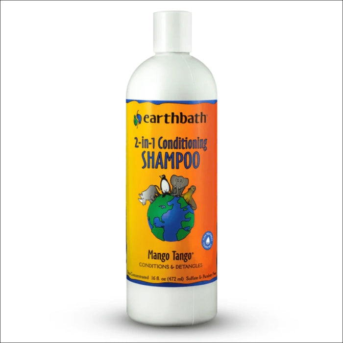 Earthbath- 2 in 1 Conditioning Mango Tango Long Coat Shampoo for Dogs and Cats