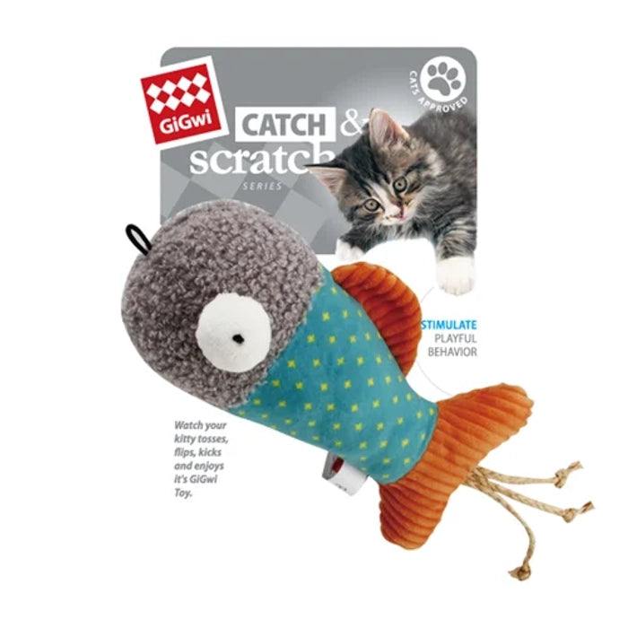 Gigwi- Pillow Kicker Fish Cat Toy