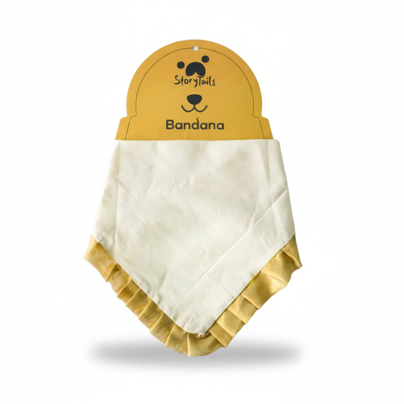 Story Tails Onam Special Kasavu Bandanas for Dogs