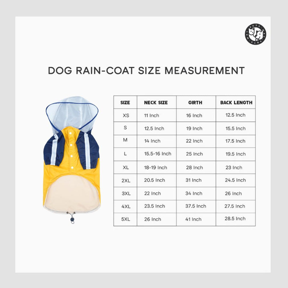 Pets Way Rainstorm Canary Raincoat for Dogs