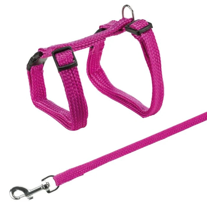 Trixie- Cat Harness with Leash various colours