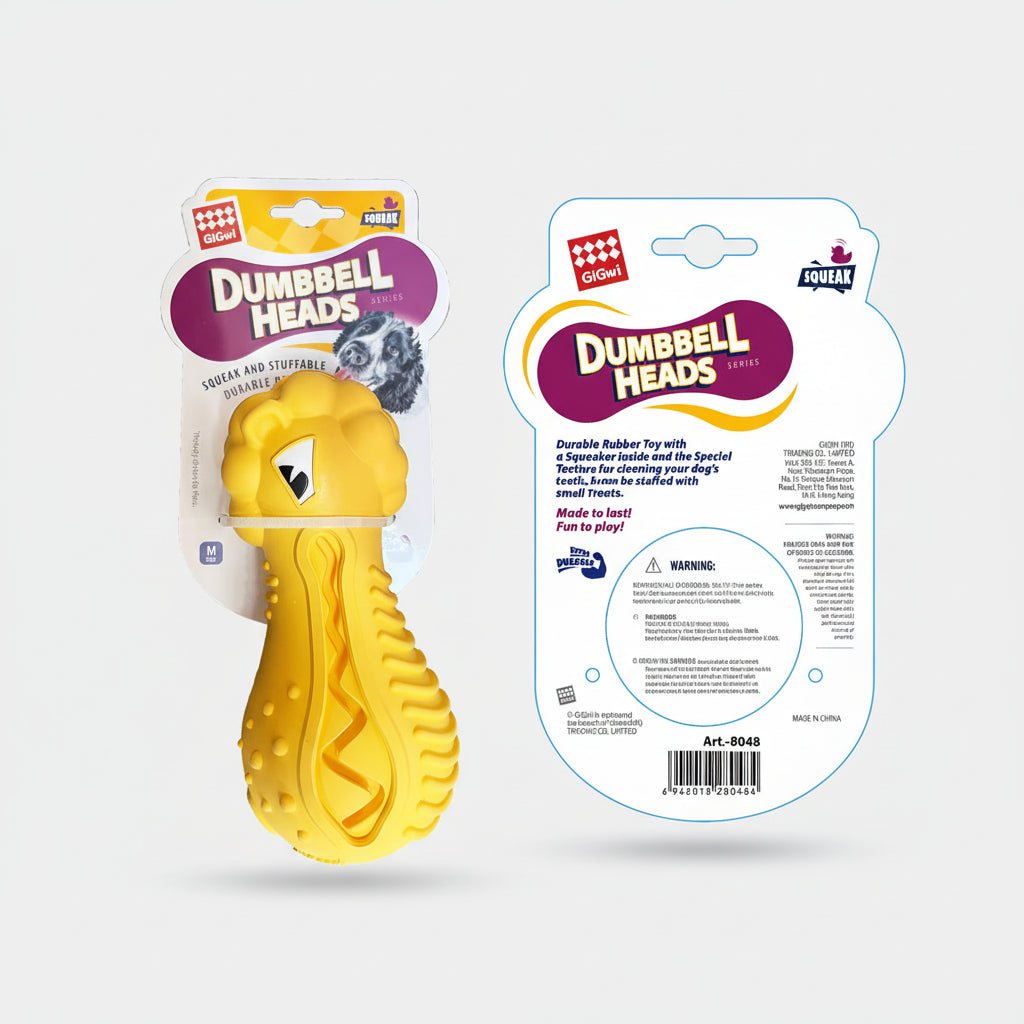 GiGwi Dumbbell Lion Heads Toy for Dogs