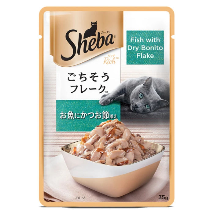 Sheba-  Fish with Dry Bonito Flake Wet Cat Food