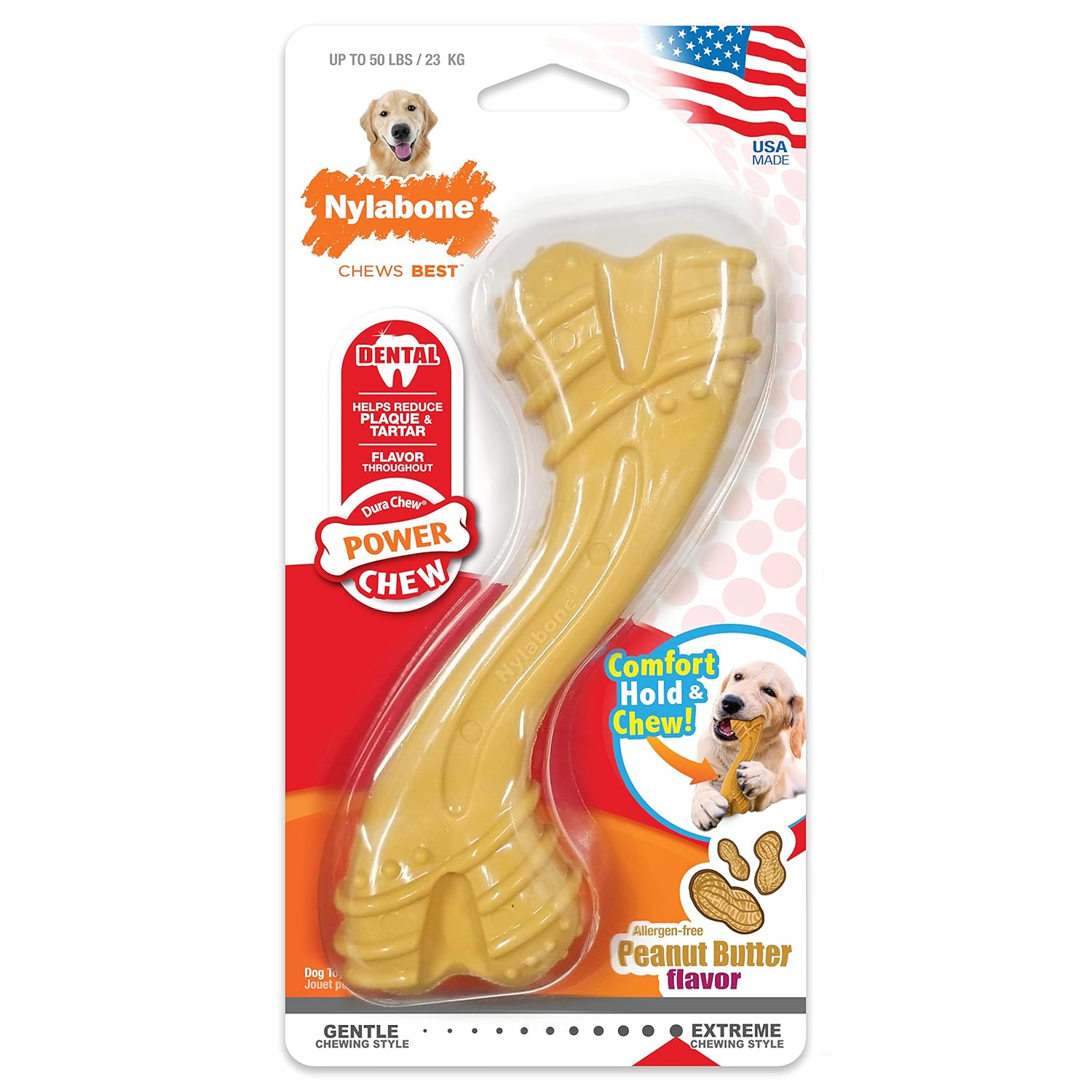 Nylabone Power Chew Curvy Dental Chew Toy