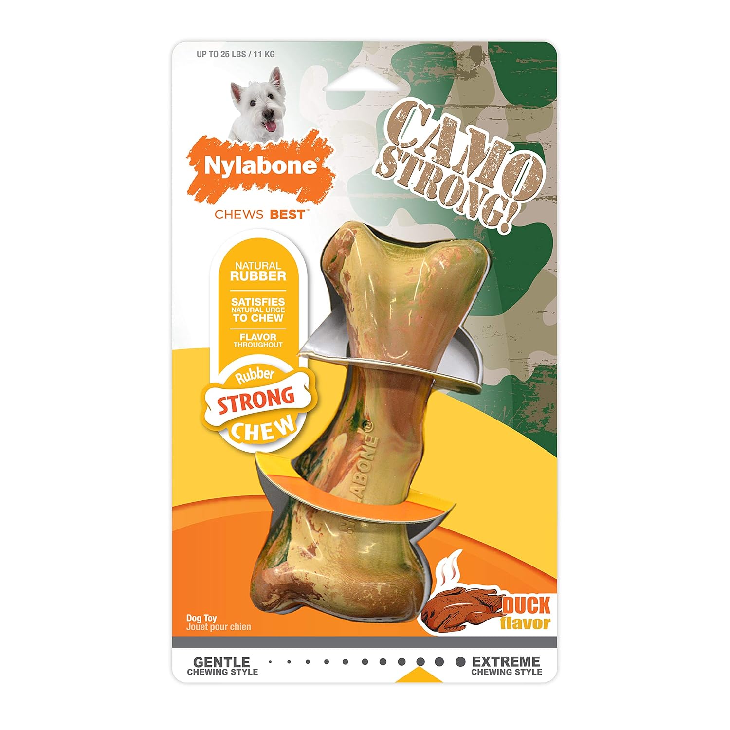 Nylabone Strong Chew Duck Camo Bone