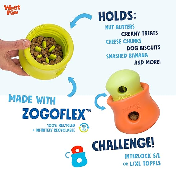 West Paw Zogoflex Toppl Dog Treat Toy