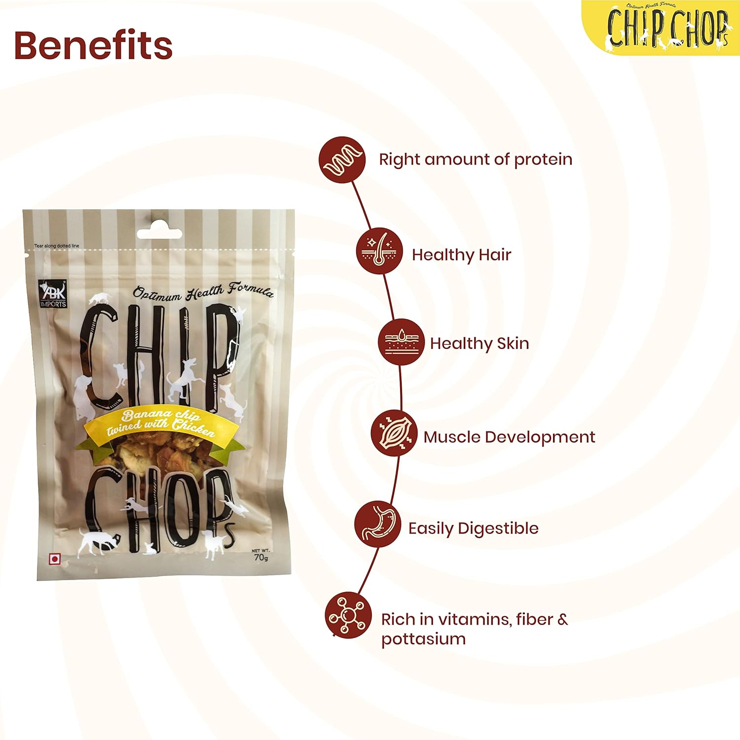 Chip Chops- Banana Chicken Treat for Dog