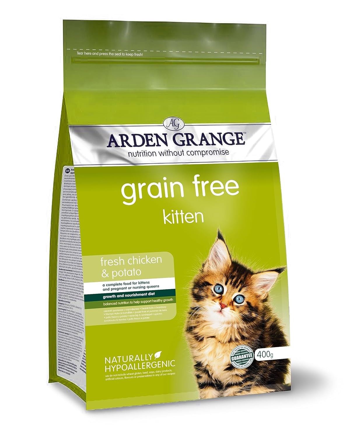 Arden Grange Grain Free Fresh Chicken & Potato Kitten Cat Dry Food