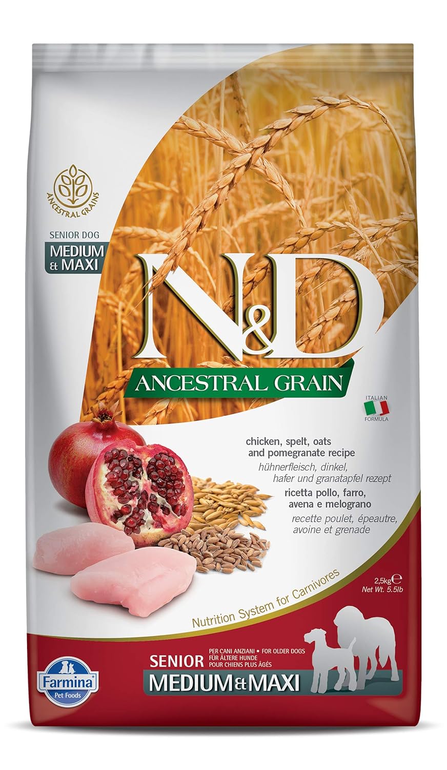 N&D - Anc Grain Dog Cp Senior Med/Maxi Adult 12 Kg