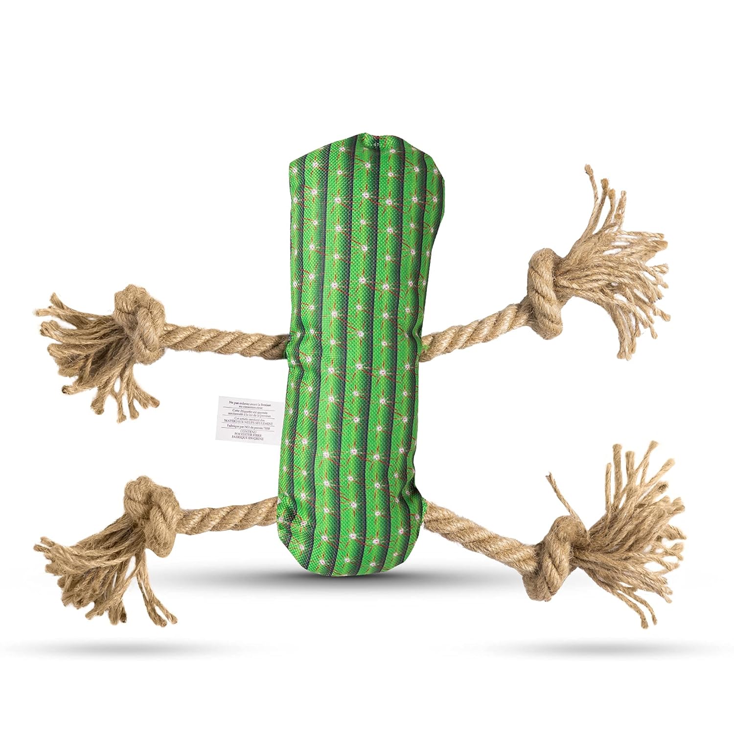 Fofos Cactus Man With Hemp Rope Dog Toy