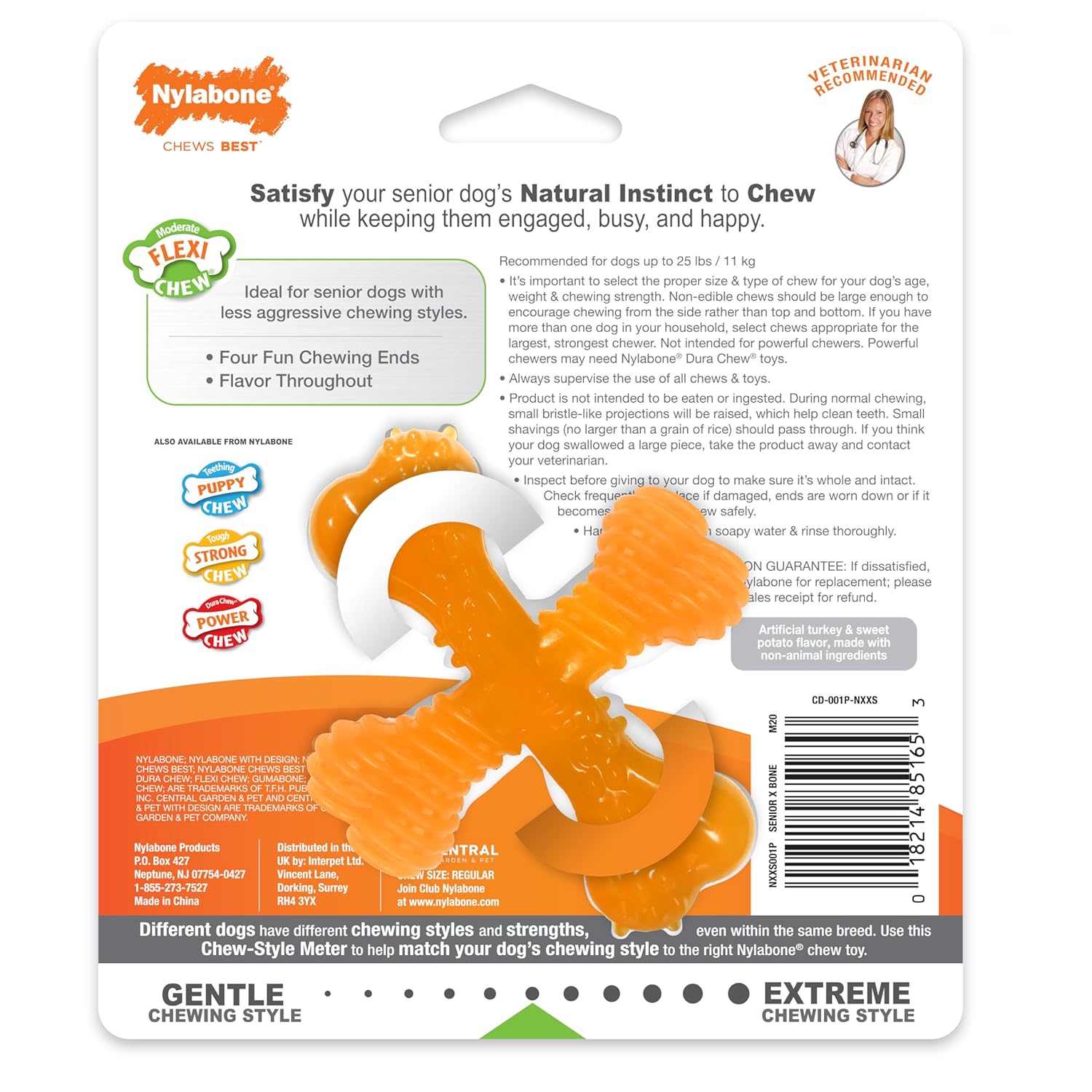 Nylabone Silver Collection Flexi Chew X Bone