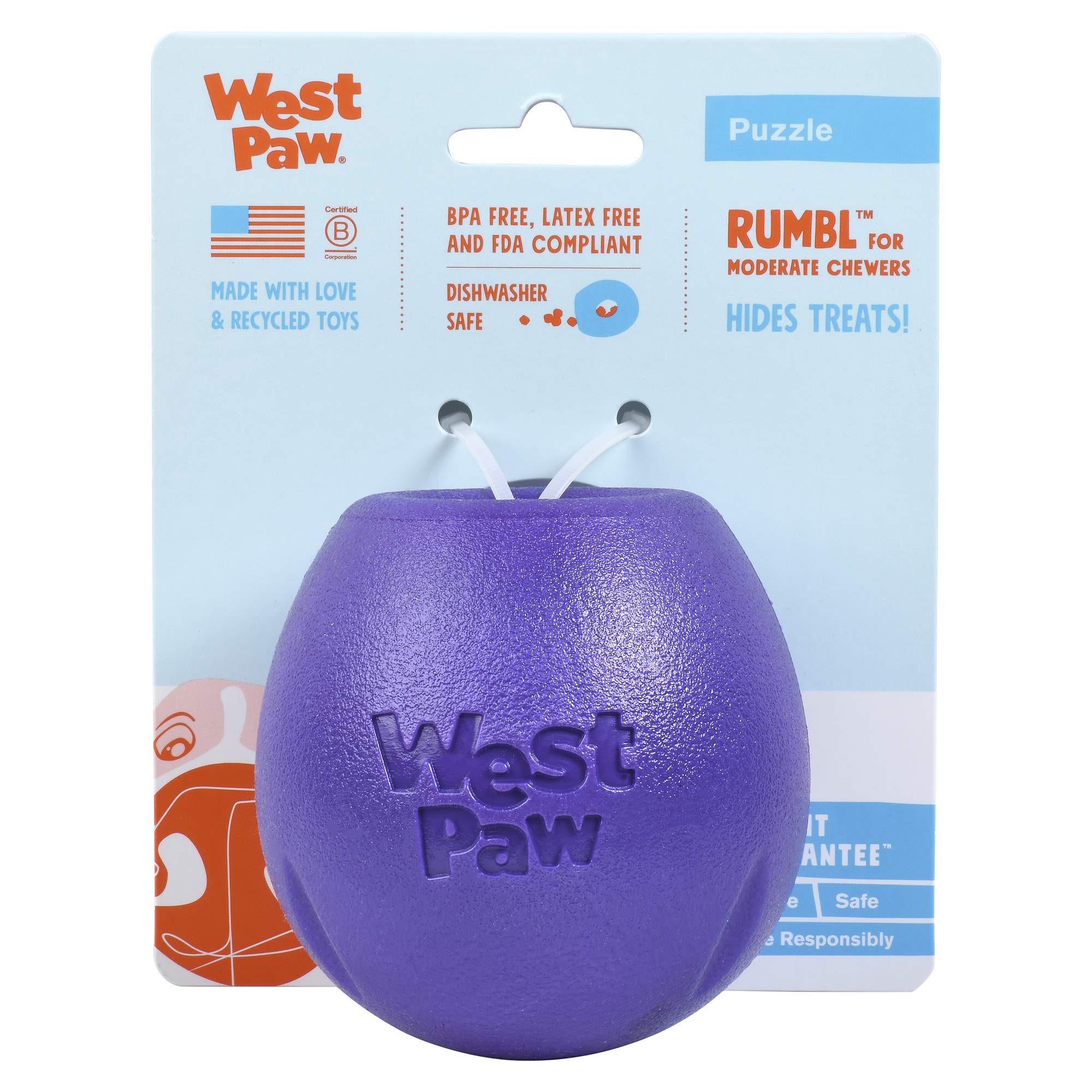 West Paw Rumbl Dog Chew Toy