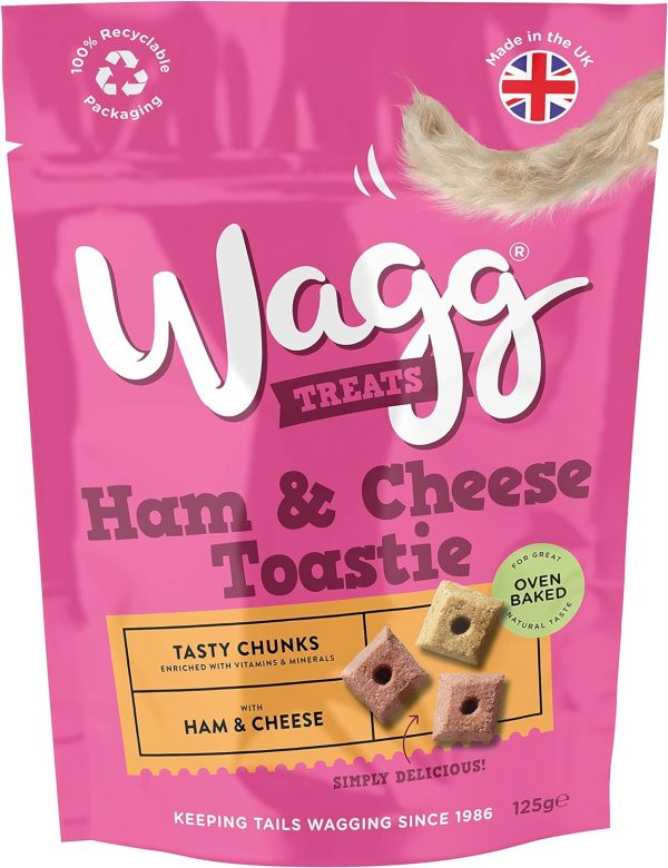 Wagg -Toastie Tasty Chunks  Ham& Cheese Treat for Dogs