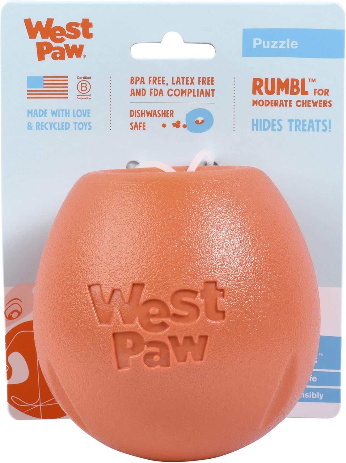 West Paw Rumbl Dog Chew Toy