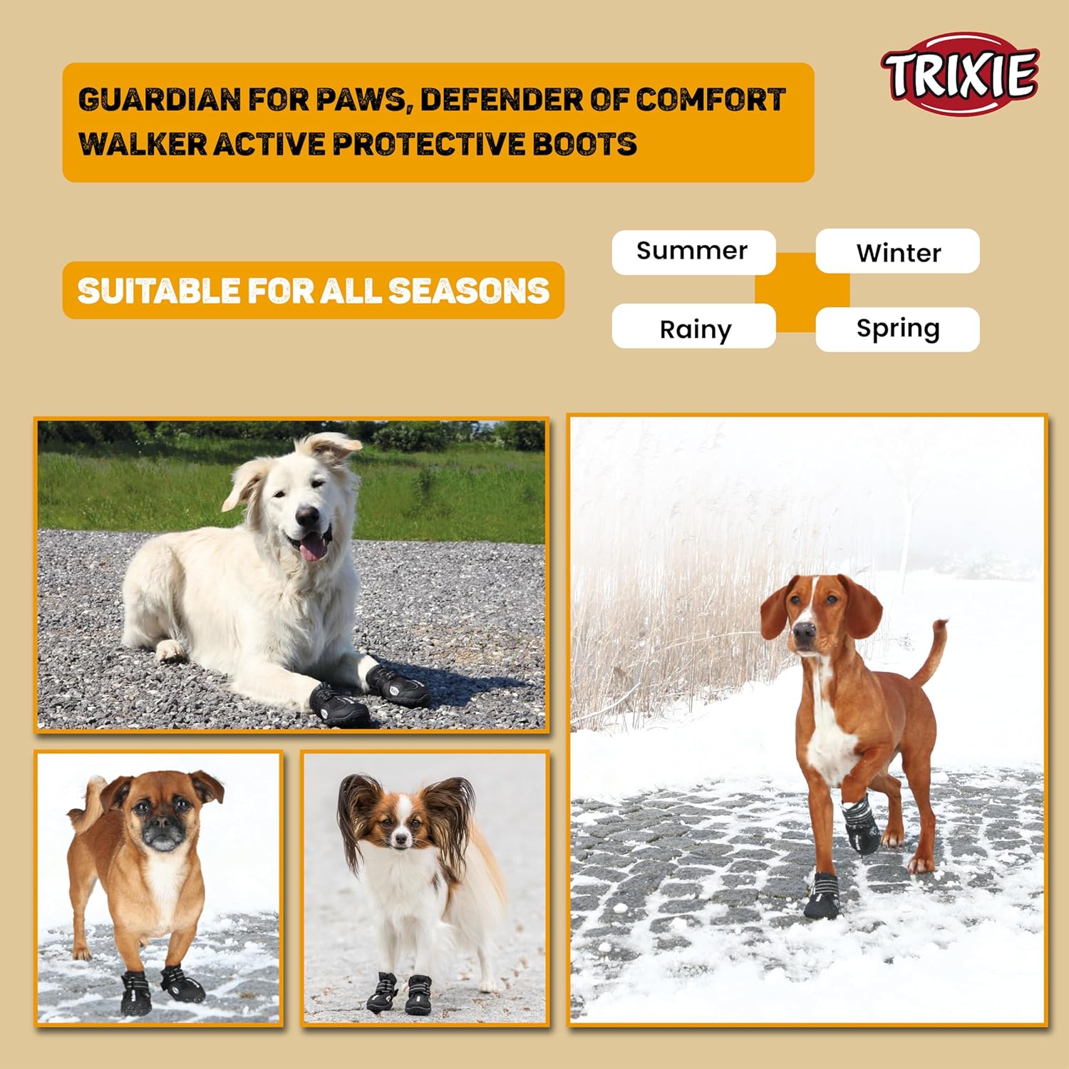 Trixie- Walker Active Protective Boots for Dogs