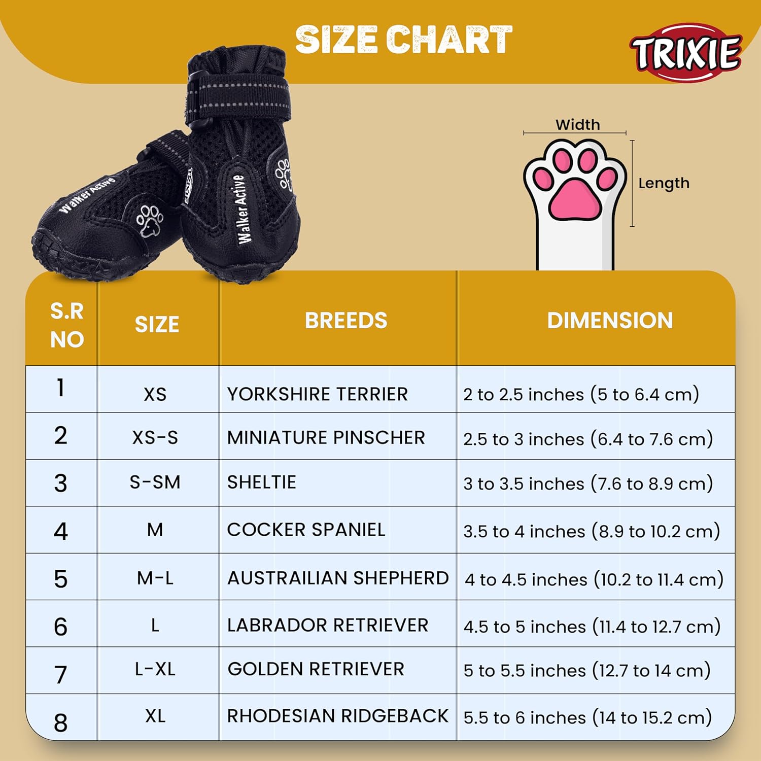 Trixie- Walker Active Protective Boots for Dogs