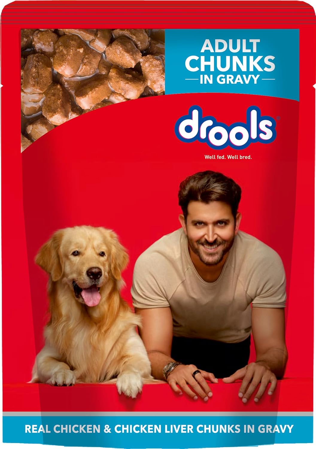 Drools -Adult Dog  Chicken and Chicken Liver Chunks in Gravy